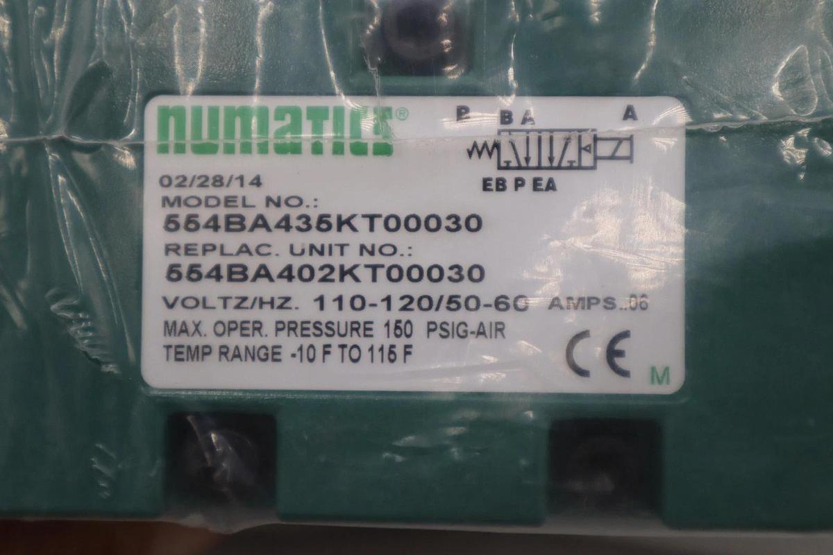 Used NEW ASCO 554BA435KT00030 SOLENOID VALVE MK55 SERIES 1/2" PORTS STOCK H1313