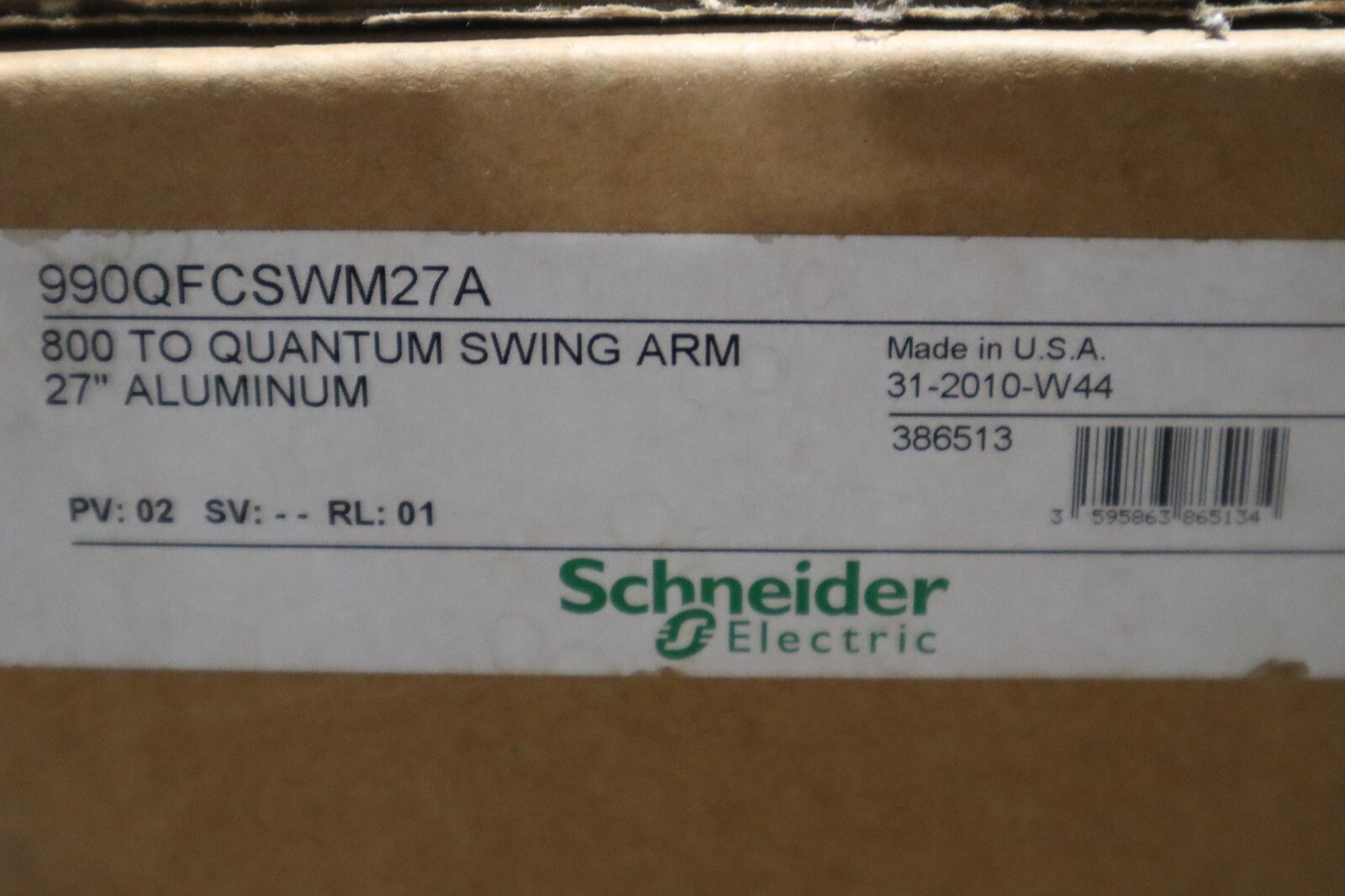 NEW Schneider Electric 990QFCSWM27A Quick Fit Connector Swing-arm STOCK GS10