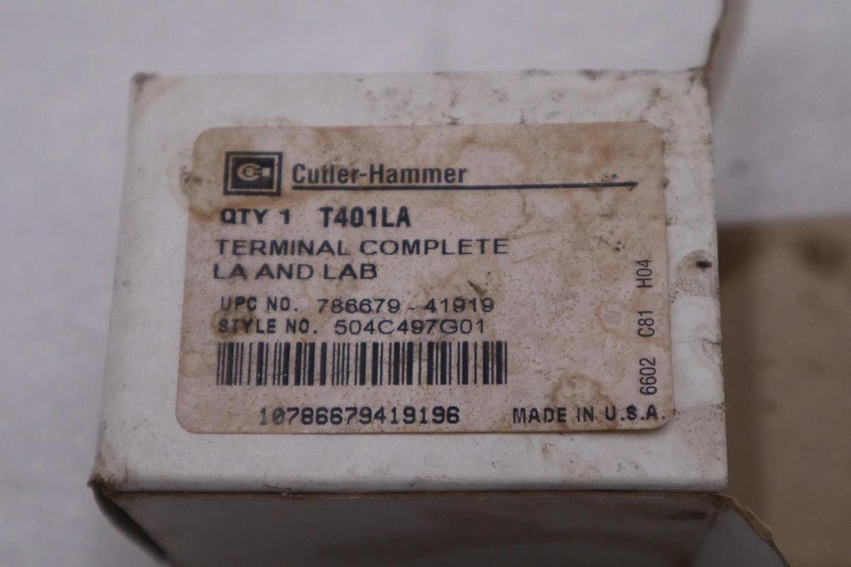 Used NEW OPEN BOX CUTLER HAMMER T401LA 504C497G01 TERMINAL STOCK H1043A