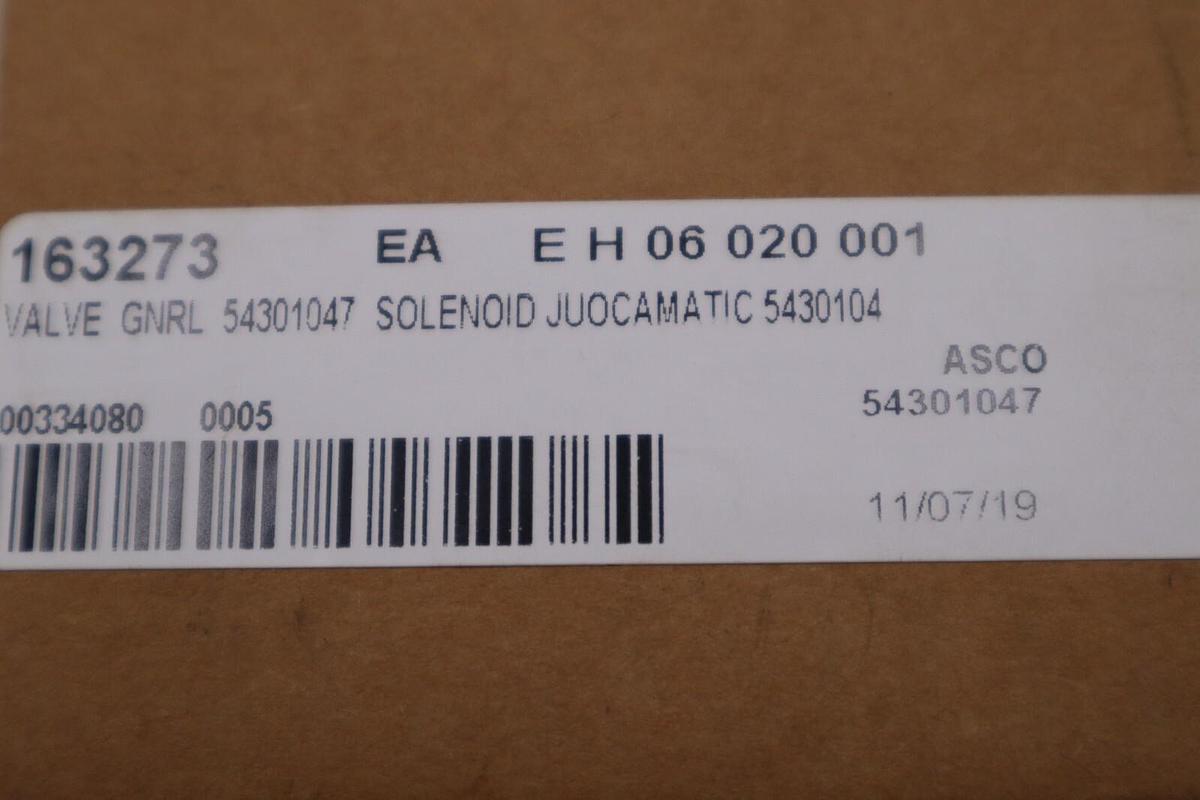 NEW ASCO SOLENOID SPRING VALVE 54301047-120/60 5/2 5 WAY 2 POSITION STK G196