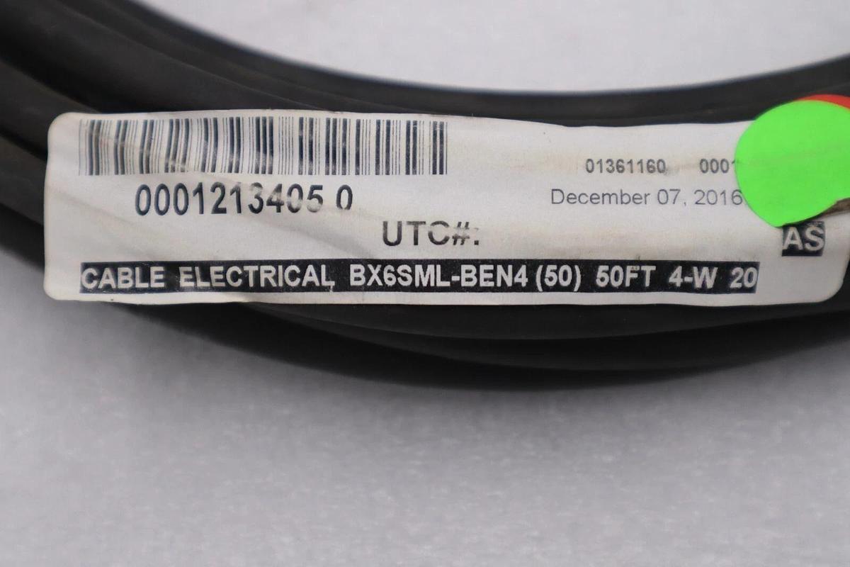 Used NEW STRAINSERT 50 FEET CABLE ELECTRICAL BX6SML-BEN4 4-W STOCK G713