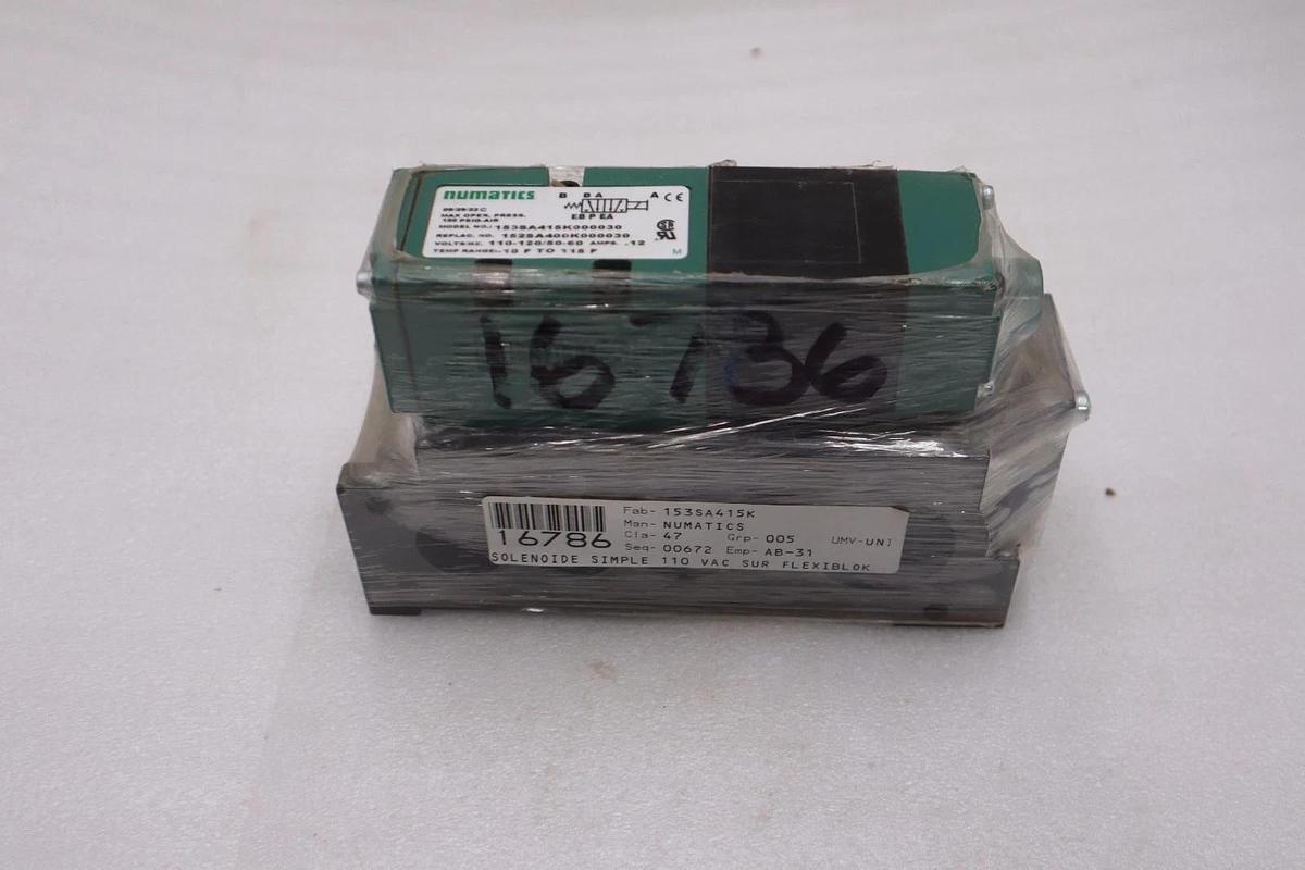 Used NUMATICS 153SA415K000030 110/120V 0.12A 150PSI- STOCK GF459A