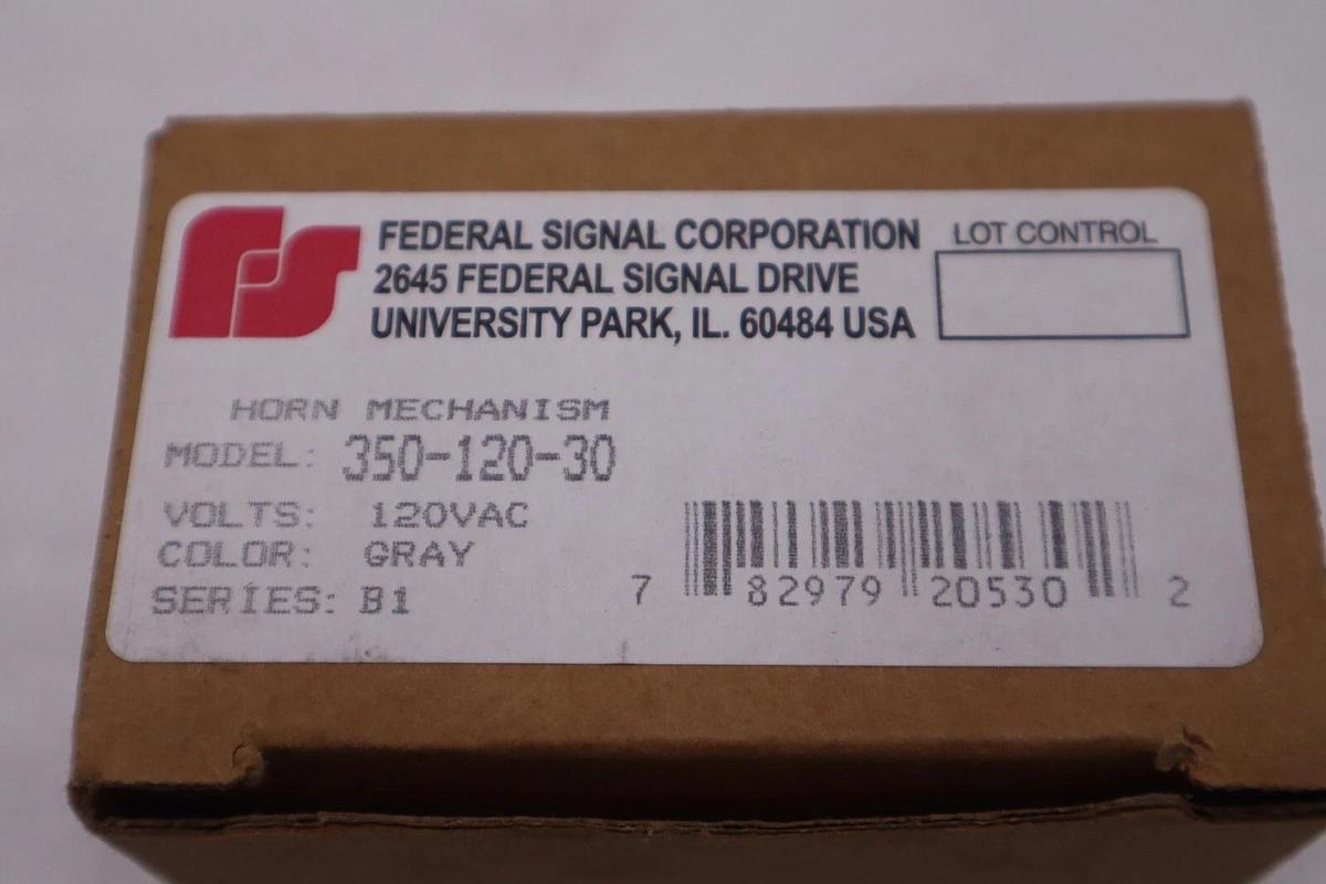 Signal Division/FEDERAL Vibratone Horn Mechanism 120 VAC Gray Ser: B1 350-120-30