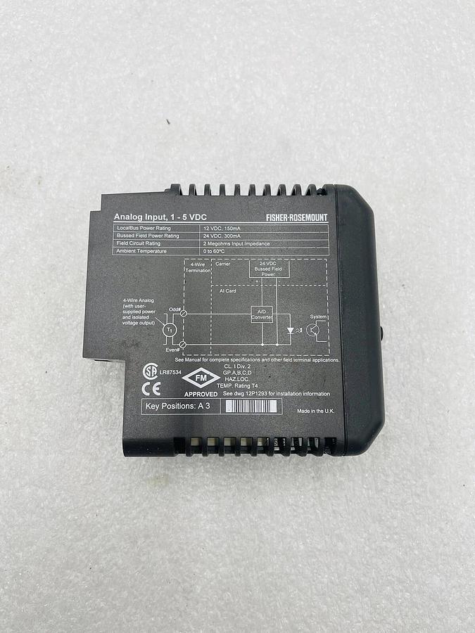 Used EMERSON DELTAV KJ3002X1-BD1 ANALOG INPUT 1-5 VDC #K-2520