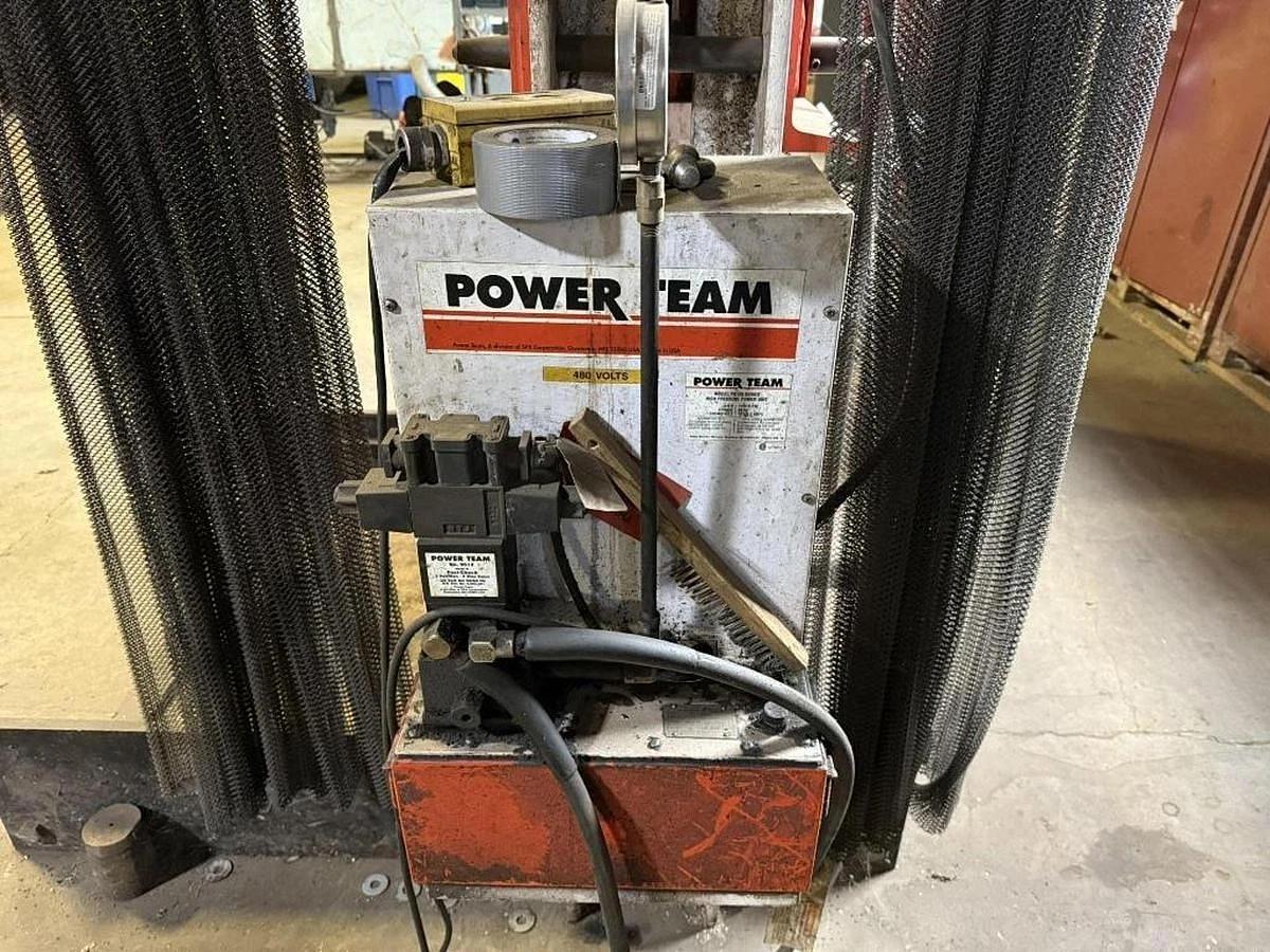 Used 80/100 TON PART NO. 210324(FRAME) POWER TEAM H-FRAME HYDRAULIC SHOP PRESS