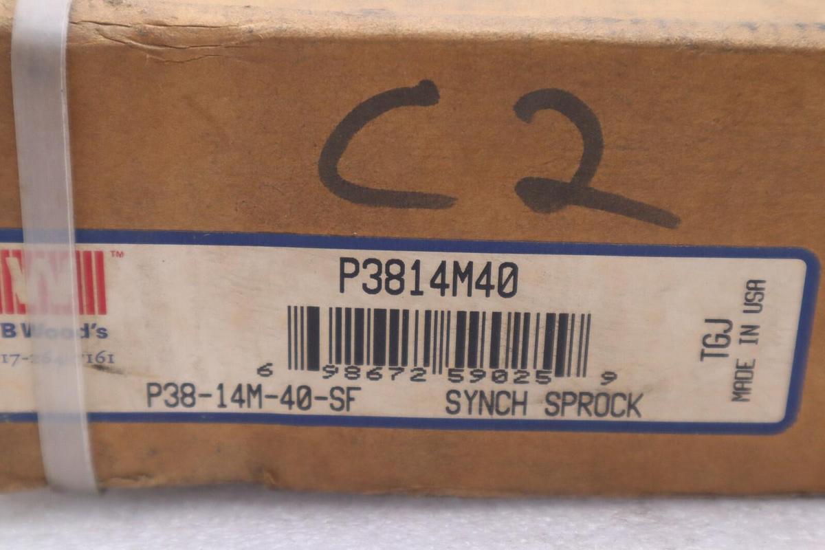 NEW UKN P3814M40 SF TIMING PULLEY 14MM PITCH 38T 40W SF BUSHING STOCK B-863