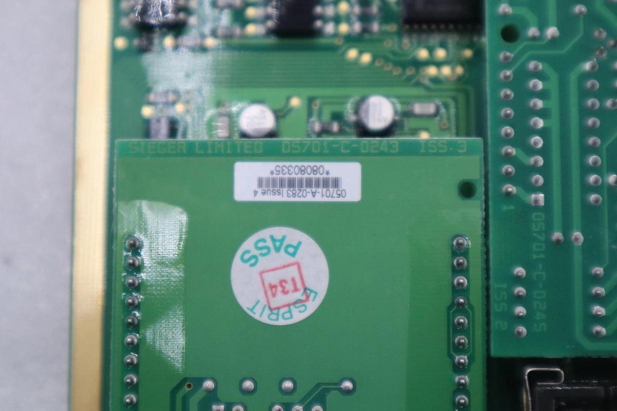 Used Sieger Limited 05701-C-0241 ISS.6 / 05701-A-0281 ISS.9 CONTROL CARD STOCK 5438