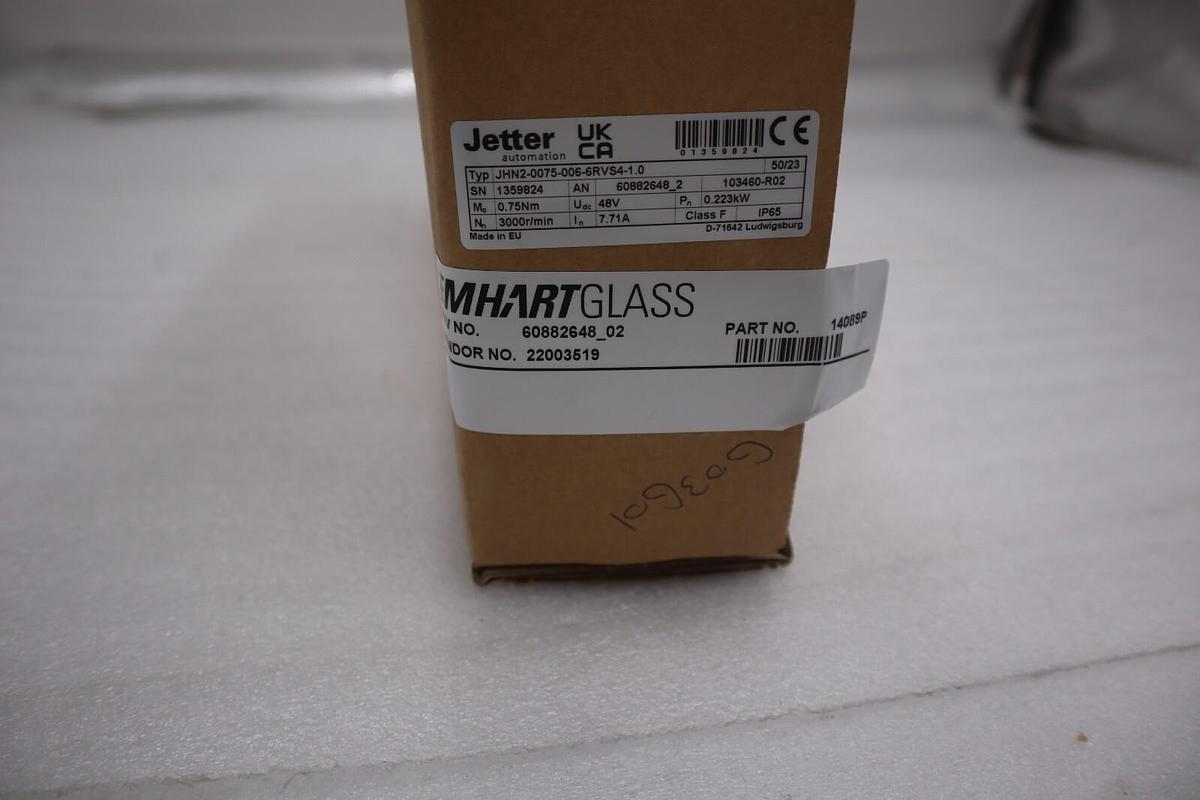 Used NEW JETTER SERVO MOTOR D-71642 TYP JHN2-0075-006-6RVS4-1.0 STOCK H14
