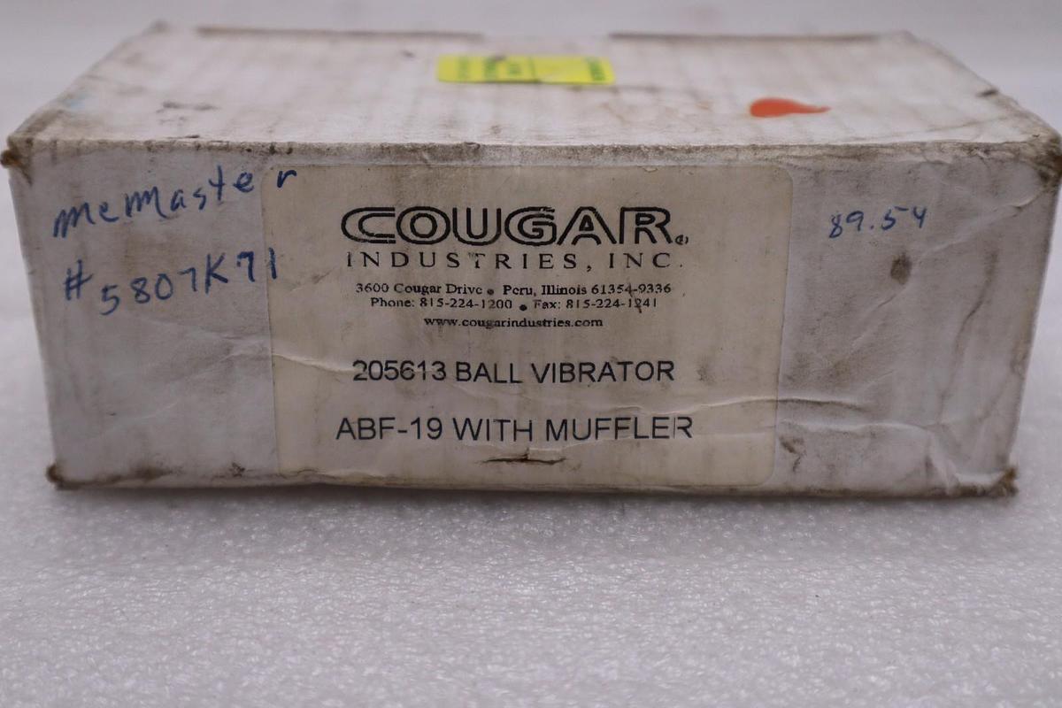 Used NEW COUGAR INDUSTRIES PNEUMATIC ROTARY BALL VIBRATOR ABF-19 STOCK K-3905A
