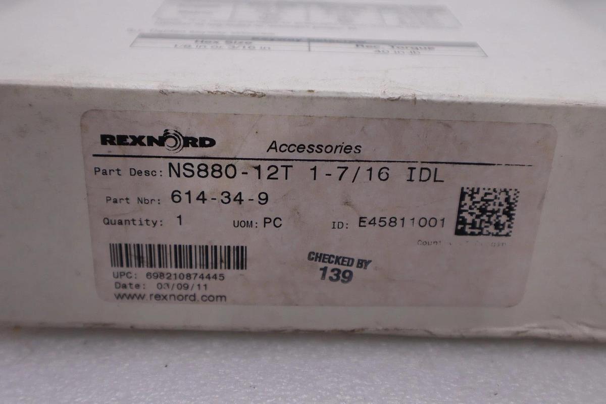 Used NEW REXNORD NS880-12T 1-7/16 IDL SPROCKET STOCK H1562