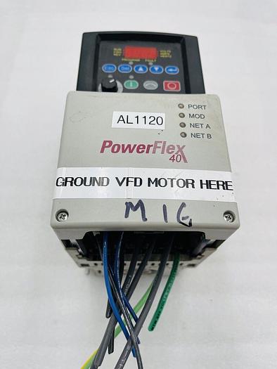 Used Allen Bradley 22B-D6P0N104 /A PowerFlex 40 AC Drive 2.2kW/3HP 6A FRN 6.02 #L-720