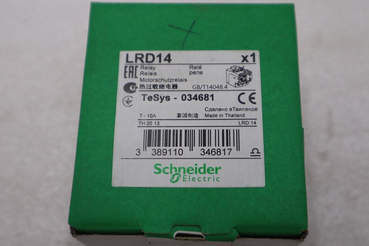 TELEMECANIQUE SCHNEIDER ELECTRIC LRD14 7-10 AMP RELAY - NEW IN BOX - STK K1643A