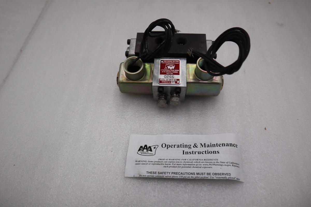 Used NEW AAA PRODUCTS SS20 SOLENOID VALVE 1/4" NPT 2 WAY NC 120V 50/60Hz #HS-13