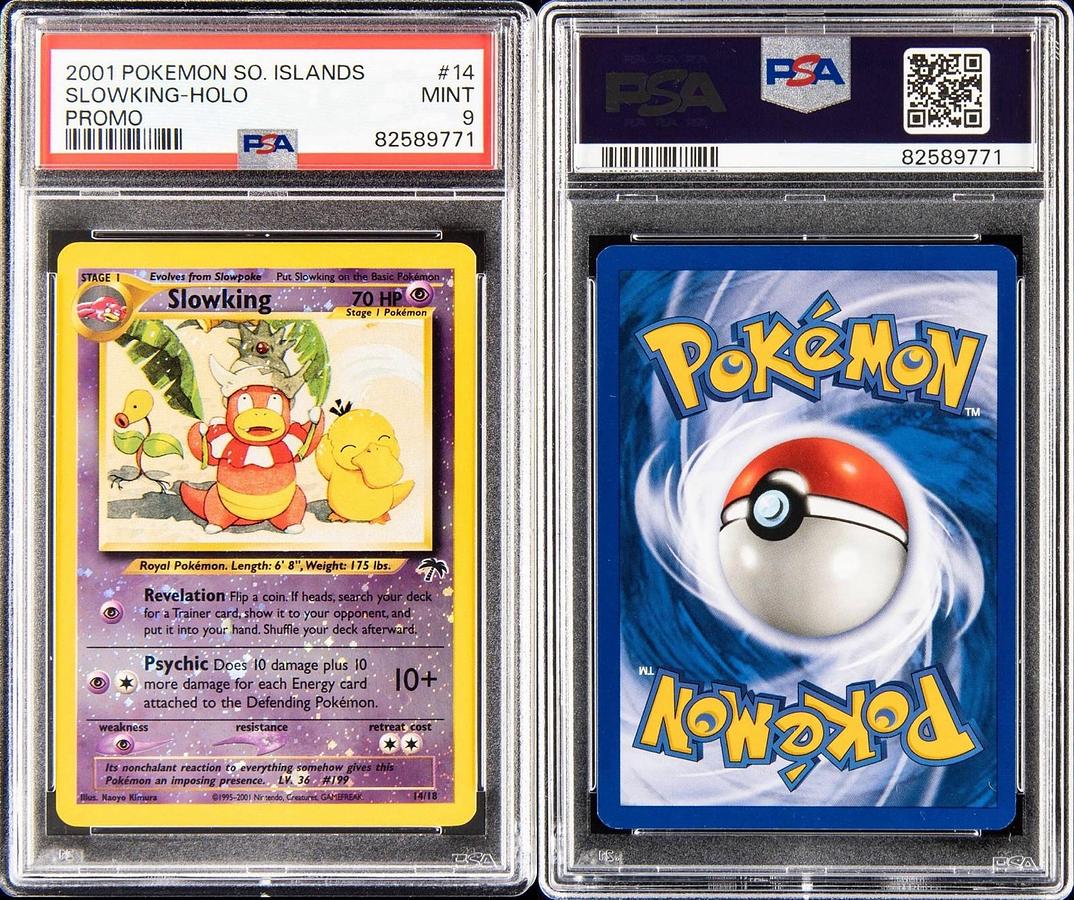 Used 2001 POKEMON SOUTHERN ISLANDS PROMO #14 SLOWKING-HOLO PSA 9