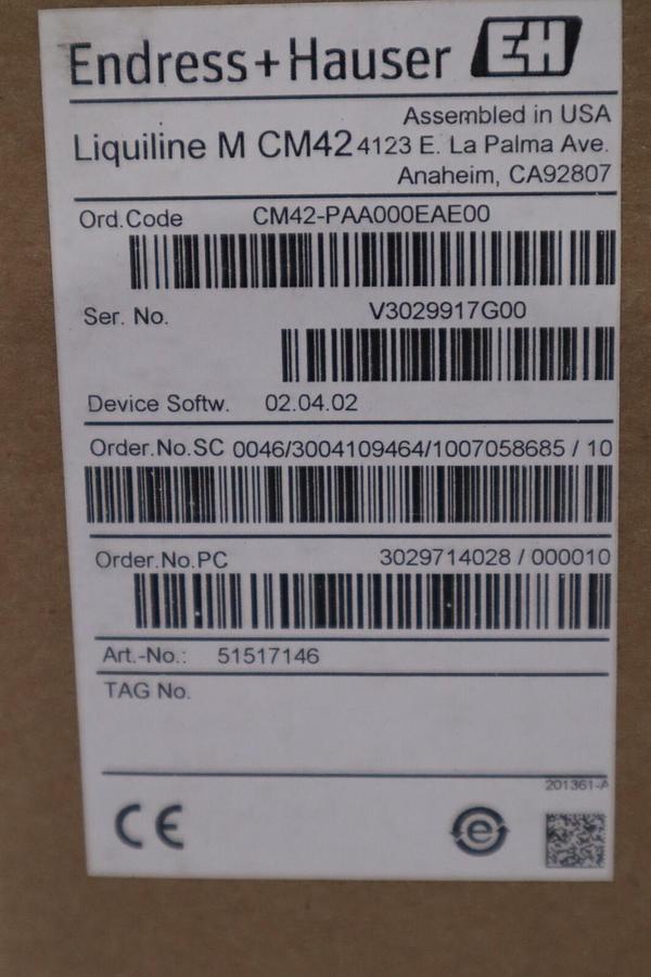 Used ENDRESS & HAUSER CM42-PAA000EAE00 / CM42PAA000EAE00 NEW IN BOX STOCK G485