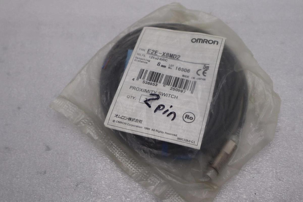 Used OMRON E2E-X8MD2 PROXIMITY SENSOR 8 MM SENSING DISTANCE UNSHIELDED STOCK B-1627