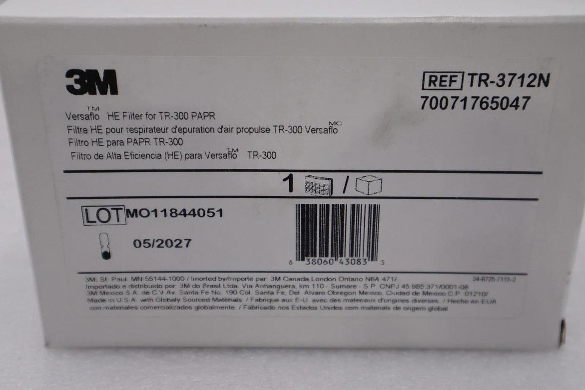 NEW OPEN BOX 3M TR-3712N Particulate Filter for Versaflo TR-300 Series STK H337