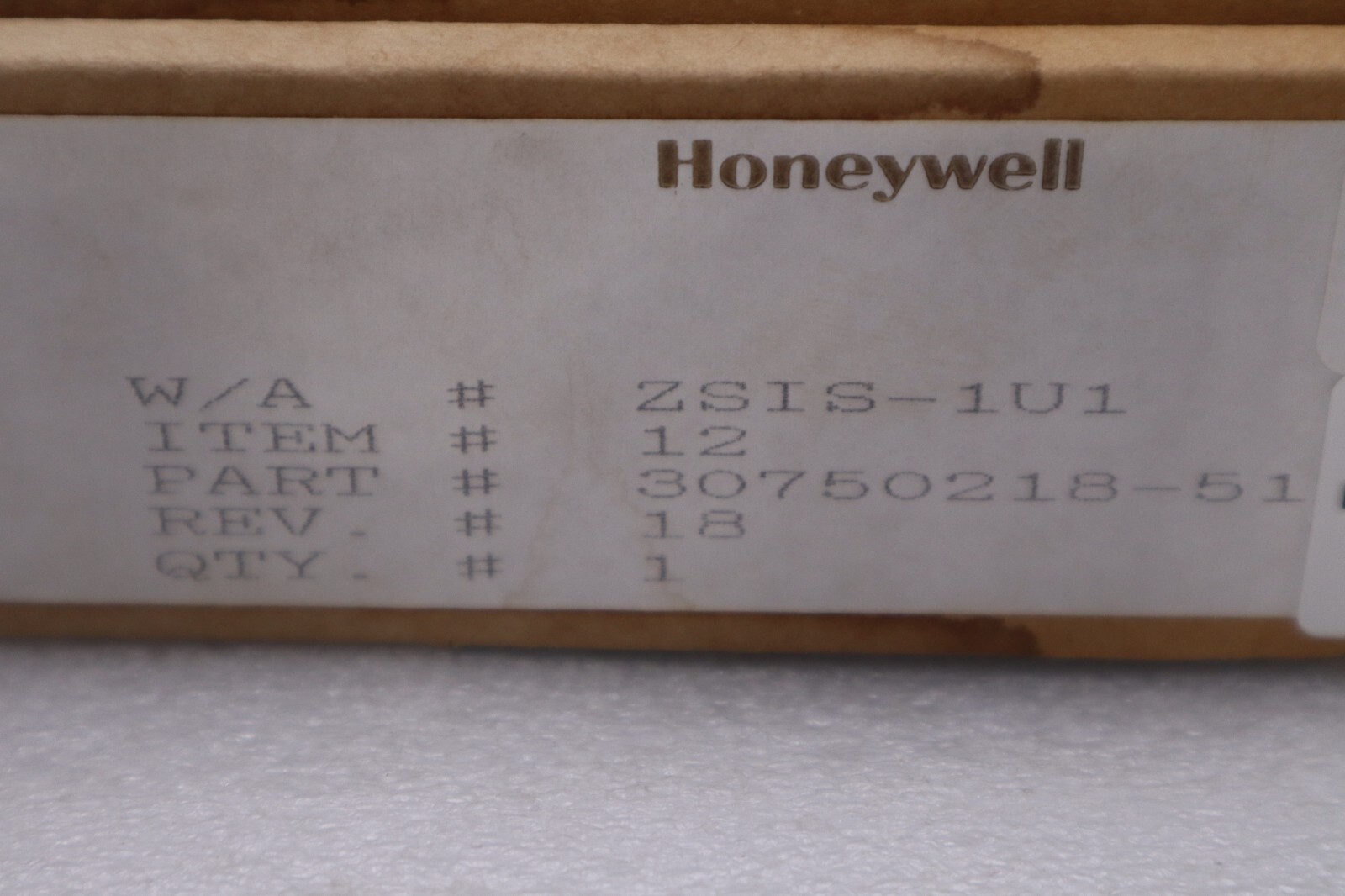 NEW IN BOX HONEYWELL 30750218-010 MEMORY BOARD 12KROM 1K RAM STOCK G627