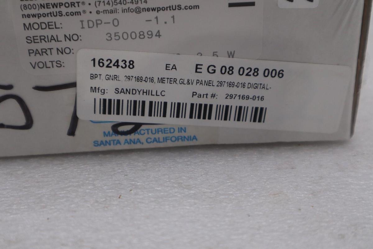 Used NEWPORT ELECTRONICS IDP-O PANEL METER NEW OPEN BOX STOCK G299A
