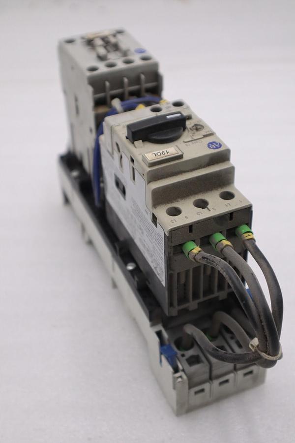 Used ALLEN BRADLEY 140M-D8E-C16 CIRCUIT BREAKER WITH 100-C23*10 CONTACTOR STOCK 4824A