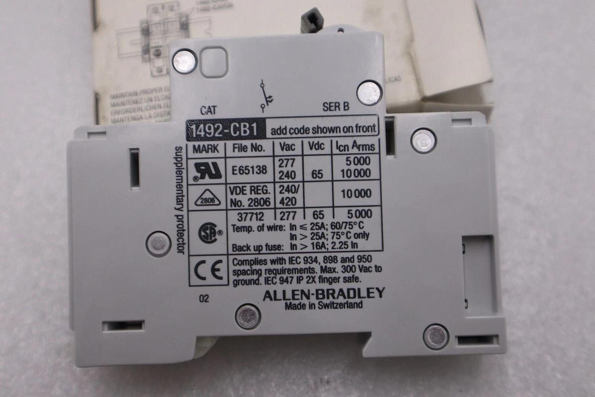 Used NEW IN BOX ALLEN BRADLEY 1492-CB1G060 SER. C 277VAC 6A STOCK H325A