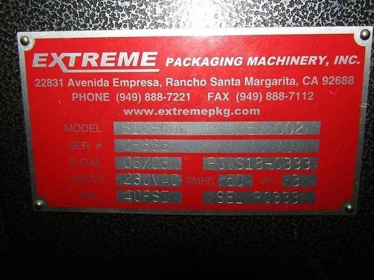 Used EXTREME PACKAGING SYSTEM MODEL S18-GDC SEALER XT18 HEAT SHRINK TUNNEL (2008)
