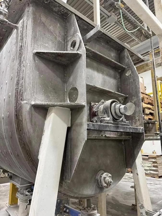 Used STAINLESS STEEL DOUBLE SPIRAL RIBBON BLENDER APROXIMATELY 222 CUBIC FEET