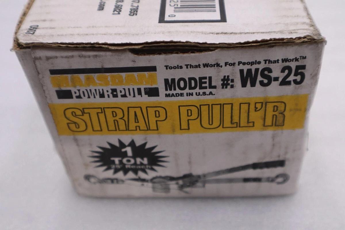 Used Maasdam Pow'R-Pull WS-25 Strap Pull'r | 1 Ton | 25 ft. Reach - NEW STOCK GF-1193