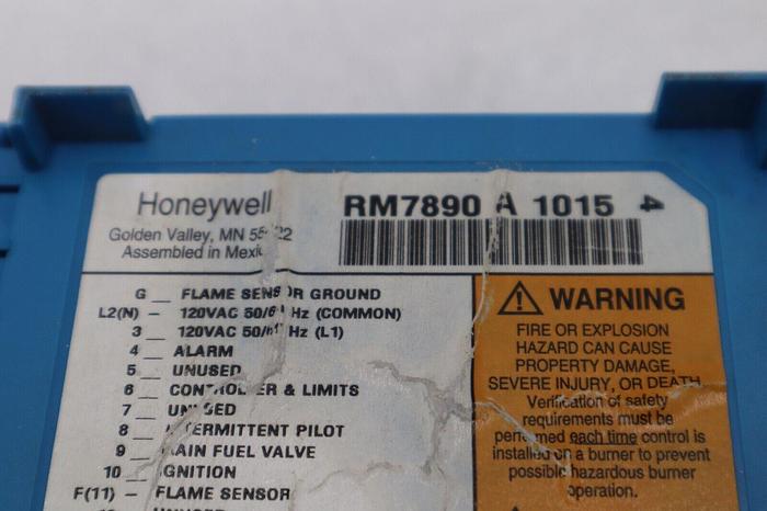 Used Honeywell RM7890 A 1015 Burner Control STOCK 5520