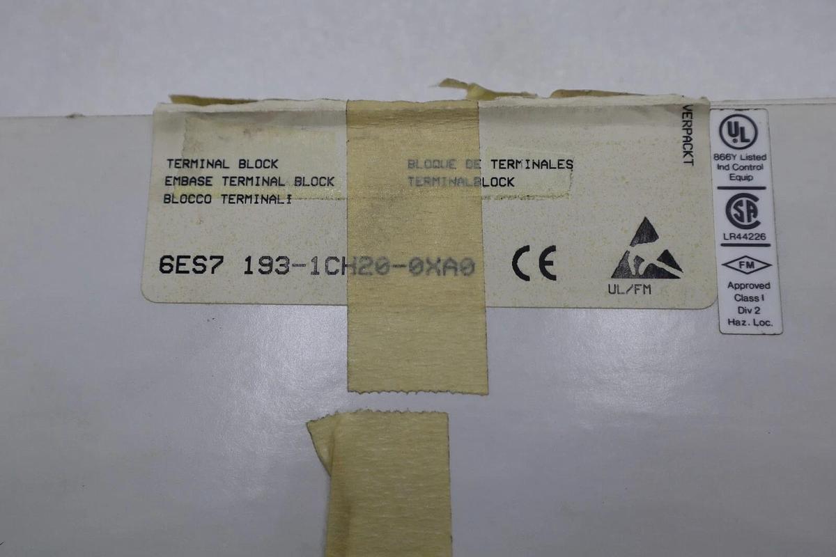 Used SIEMENS 6ES7 193-1CH20-0XA0 BLOCK TERMINAL MODULE STOCK 2014