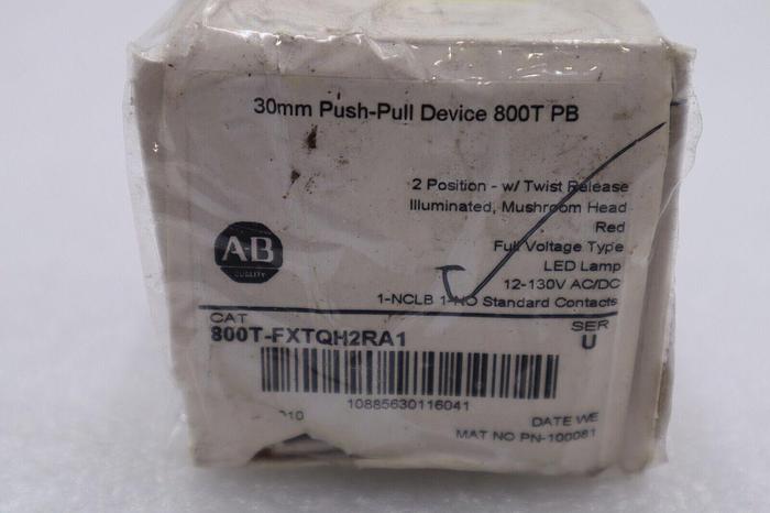 ALLEN BRADLEY 800T-FXTQH10RA1 PUSH BUTTON SWITCH SER U STOCK #K-2323