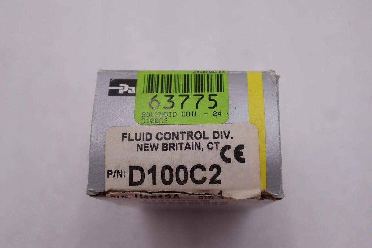 Used PARKER Skinner Solenoid Coil D100C2 New OPEN BOX STOCK L-229-A