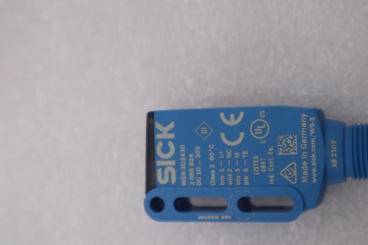 Used SICK WS9-3D2430 PHOTOELECTRIC SENSOR THROUGH-BEAM STOCK H1207A