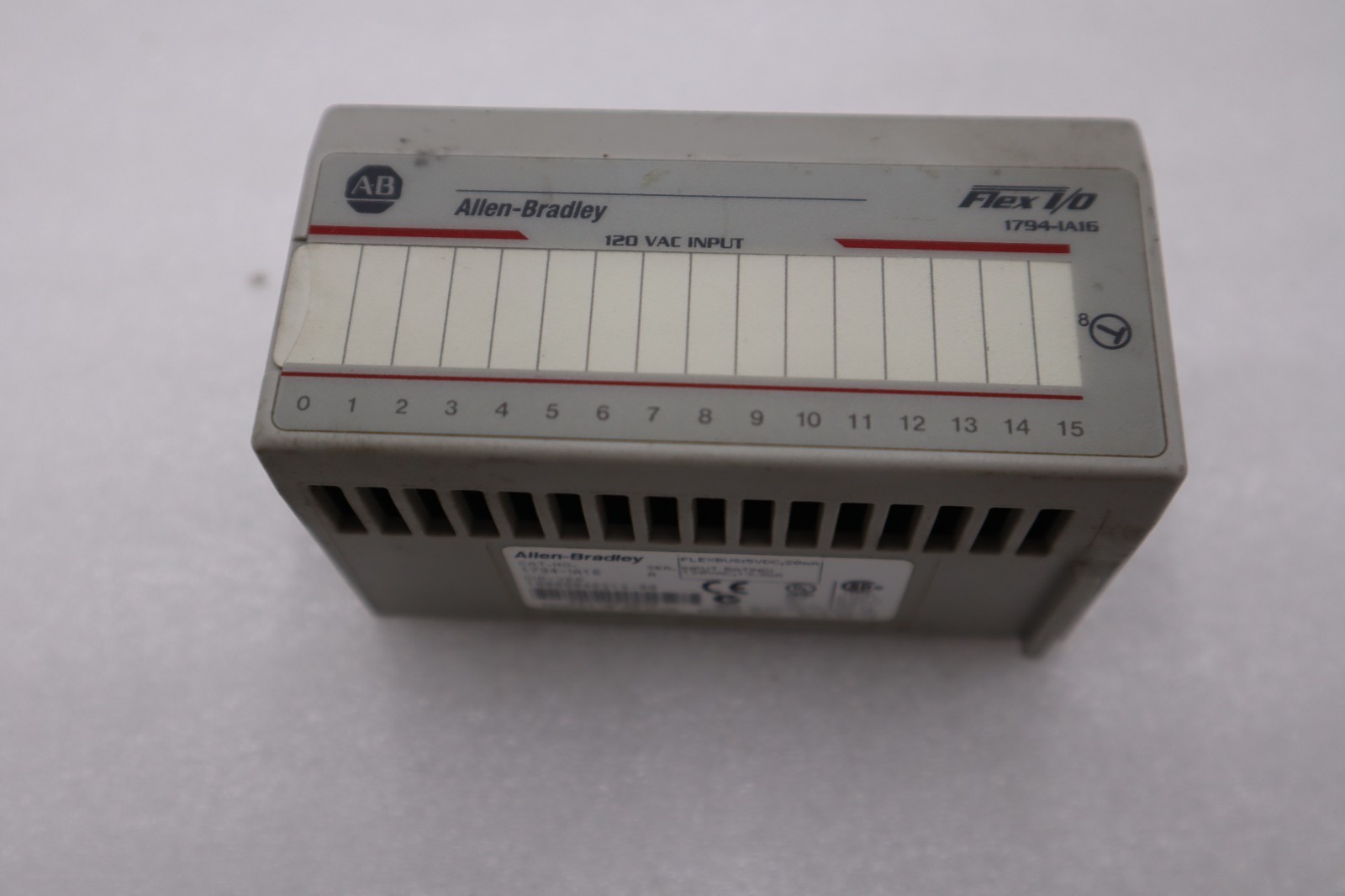 Used AB Allen Bradley 1794-IA16  Input Module  1794IA16 STK H1226A