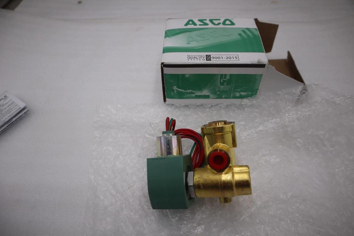 NEW ASCO 8321G001/ 8321G001AC120/60 3-Way NC Brass Solenoid Valve STOCK G548