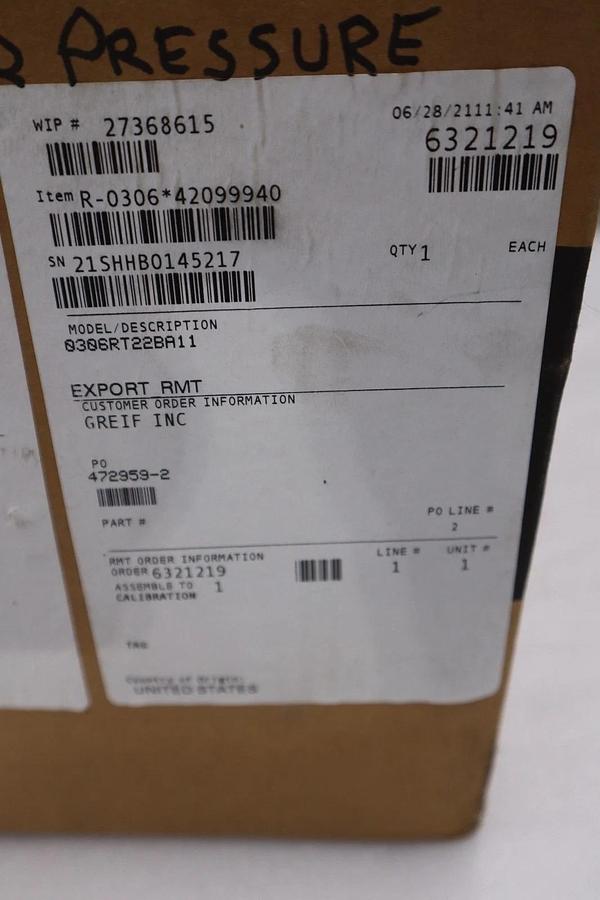 Used ROSEMOUNT 3051S, 3051SF W/ 0306RT22BA11 TWO VALVE PRESSURE MANIFOLD - STK GF290