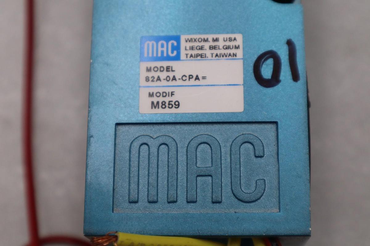 MAC Valves 82A-0A-CPA Solenoid Valve Manifold TOP MTD Aux. 2NO STOCK H821A