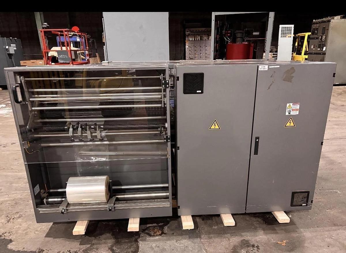 Used KALLFASS UNIVERSA 800 AUTOMATIC SIDE SEAL SHRINK WRAP SYSTEM MFG 2020