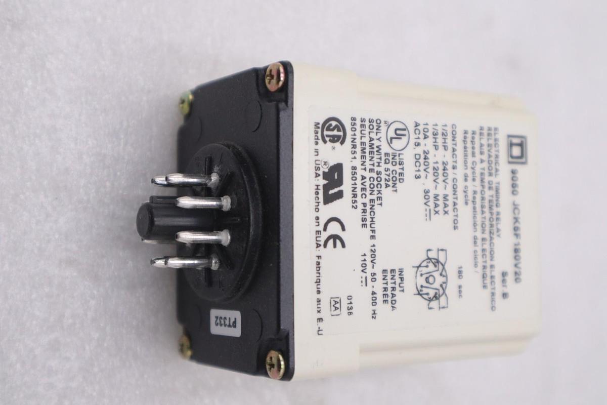 SCHNEIDER ELECTRIC SQUARE D 9050JCK5F180V20 TIMING RELAY NEW STOCK GF-694A