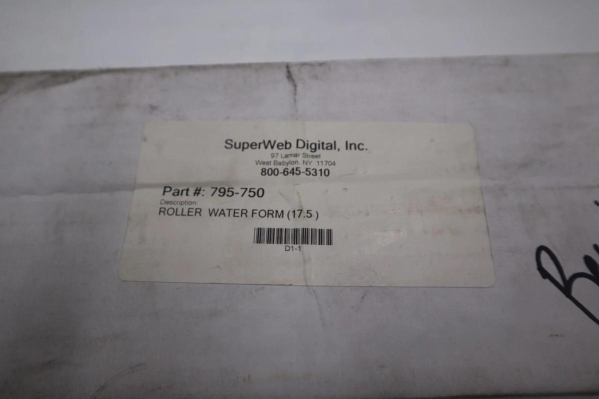 NEW SUPERWEB INK ROLLER WATER FORM 17.5 IN 795-751 STOCK W-40