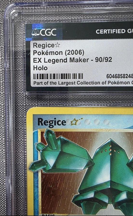 Used 2006 POKEMON EX LEGEND MAKER GOLD STAR #90 REGICE-HOLO CGC WORLD RECORD 1/1