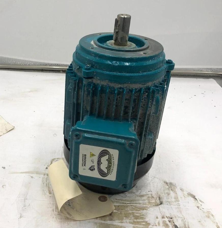 Used BROOK CROMPTON XXXXXSXXF2AAAX AC MOTOR 3PH 834RPM 480V STOCK S-125