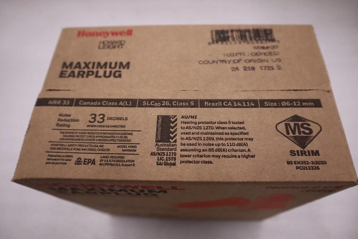 Used 10 BOXES OF - Honeywell Maximum Earplug MXM 30 Corded Pairs Orange - STOCK GF451