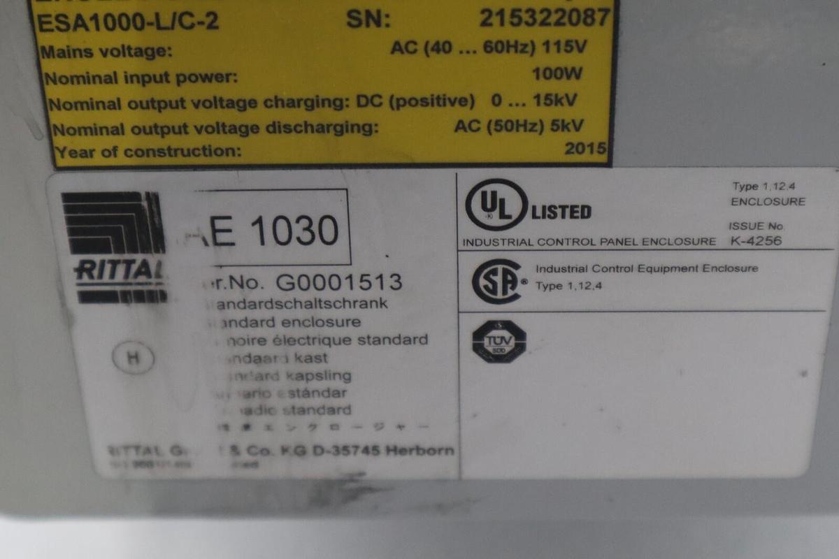 Used ENULEC GMBH ESA 1000-L/C-2 / ESA1000 Electrostatic Assist System NEW STOCK 5677