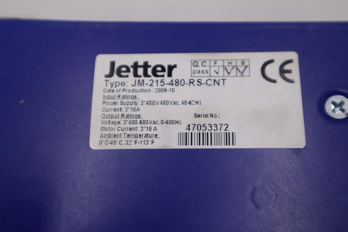 Used JETTER JM-215-480-RS-CNT / JM-215-480-RS-CNT Servo Drive STOCK H769