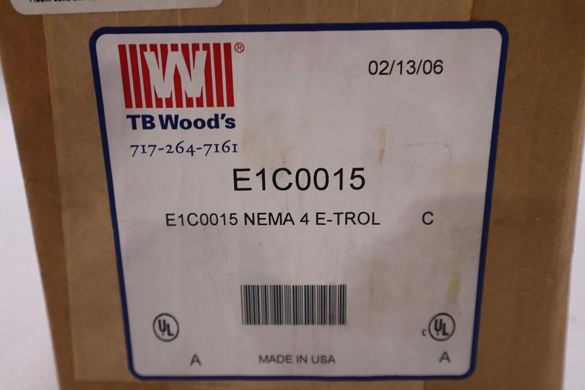 Used NEW IN BOX TB WOODS E1C0015 DC MOTOR CONTROL E-TROL 1.5 HP STOCK H147