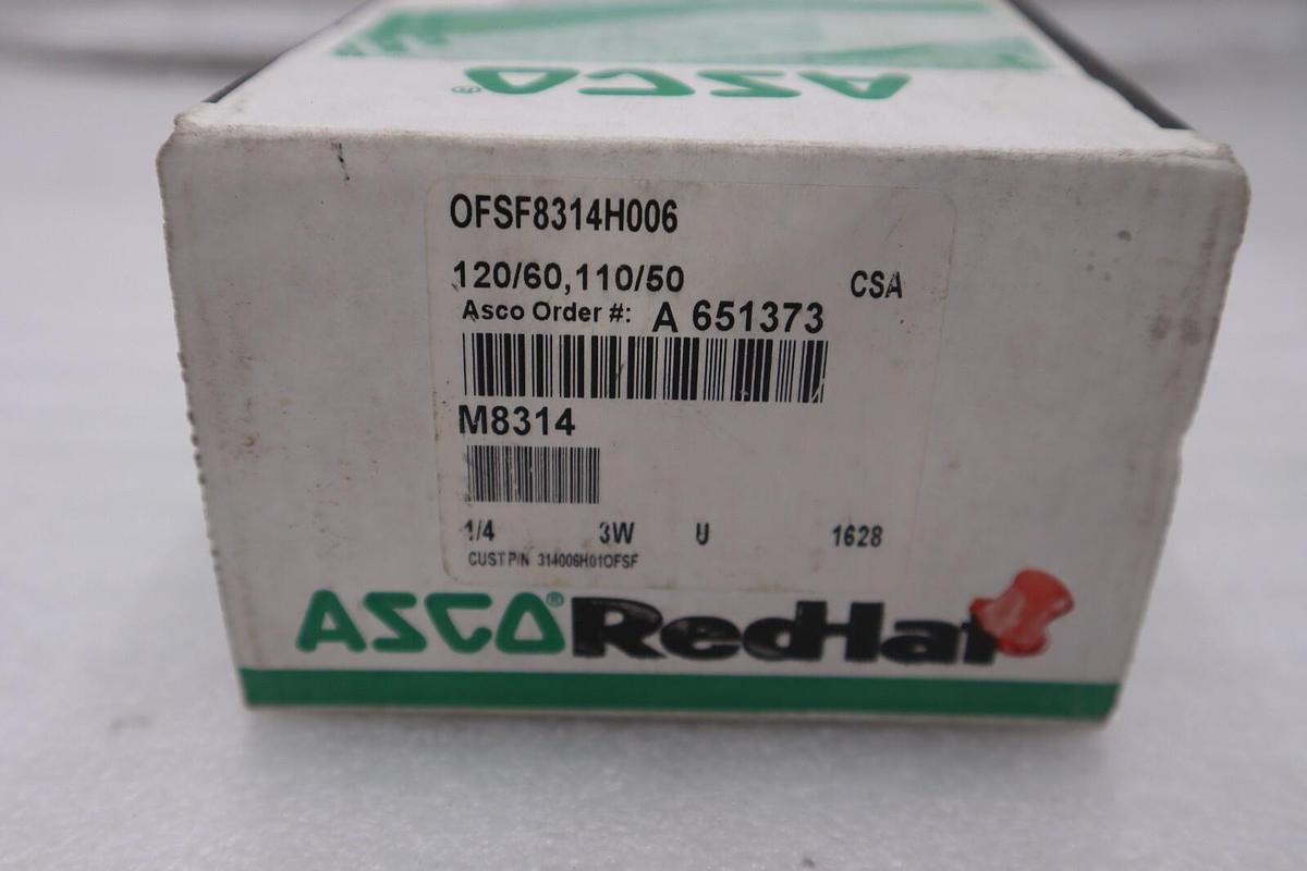 Asco OFSF8314H006 Red-hat Ii Solenoid Valve 120v-ac 1/4in NEW WITH BOX #5658A