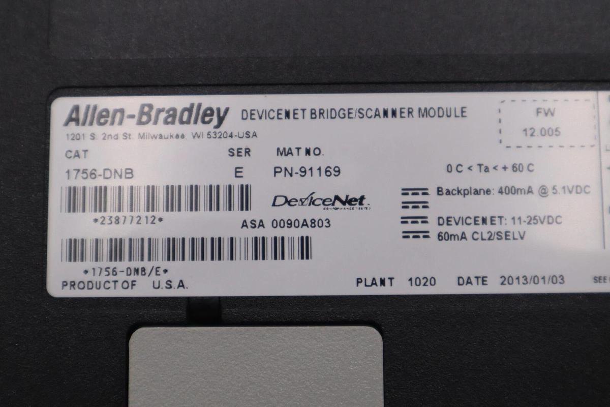 Used NEW Allen-Bradley 1756-DNB ControlLogix DeviceNet Bridge Module STOCK G255