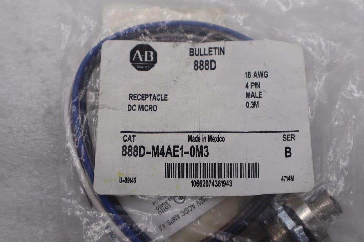 Used ALLEN BRADLEY 888D-M4AE1-0M3 / 888DM4AE10M3 AB STOCK L-291-C