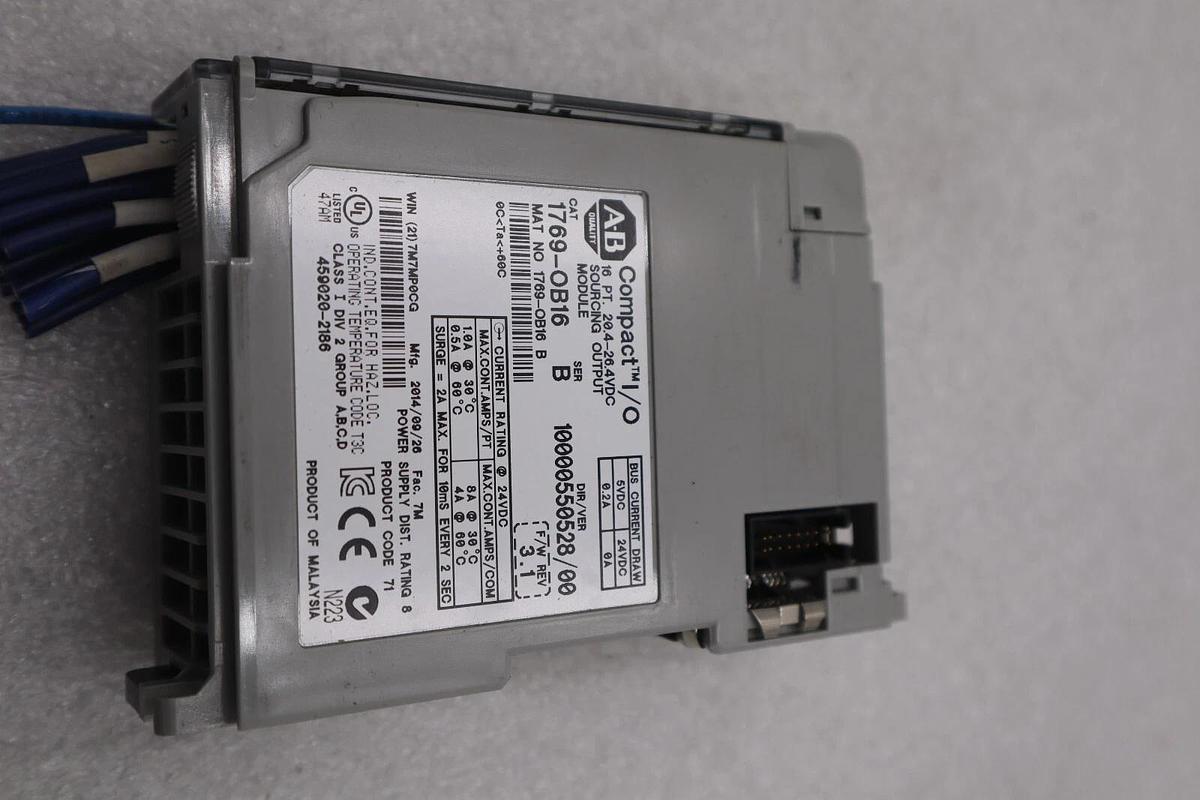 Used Allen Bradley 1769-OB16 SERIES B OUTPUT MODULE 1769-OB16 STOCK K-2596-B